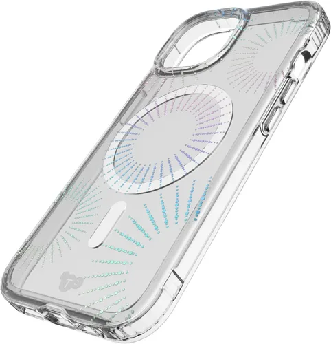 Vista 2 de Tech21 Evo Sparkle - Funda para iPhone 16e y 15, compatible con MagSafe, funda de protección contra impactos, color lunar