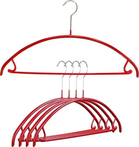 Vista 12 de MAWA Reston Lloyd Euro Series - Percha antideslizante con barra y ganchos para pantalones y faldas, estilo 42/U, juego de 2, color negro