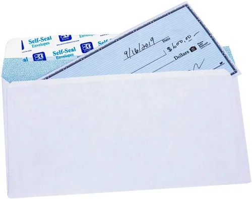 Vista 3 de 160 sobres de seguridad blancos autoadhesivos 3-5/8 "x 6-1/2" envío de cartas