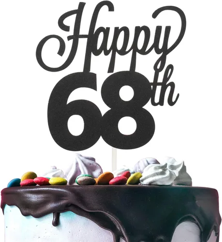 Vista 87 de LINGTEER - Decoración para pastel con texto "Happy Birthday 100", color negro