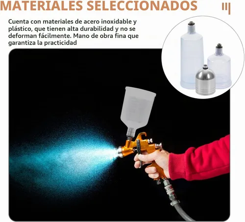Vista 3 de Luxshiny Dispensador de olla de repuesto para aerógrafo, contenedor transparente, jarra para uñas, botella de aerógrafo para uñas, botellas