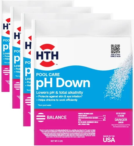 Vista 9 de HTH Pool Care pH Down, Reduce el pH, Químico para Piscina, 5 Libras