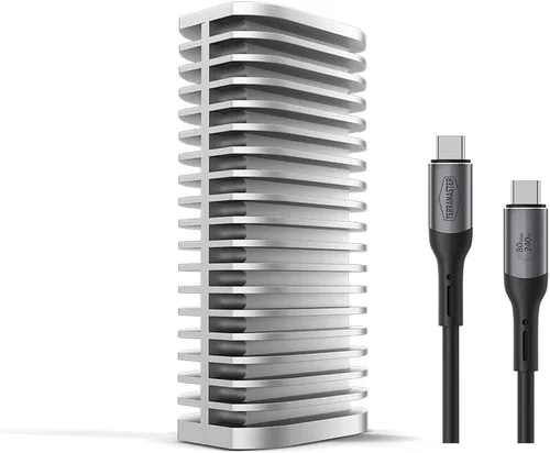 Vista 10 de TERRAMASTER Carcasa SSD D1 Plus 40Gbps M.2 NVMe SSD - Carcasa de aluminio M.2 USB tipo C, compatible con USB 4/3.2/3.1/3.0/2.0, Thunderbolt 5/4/3