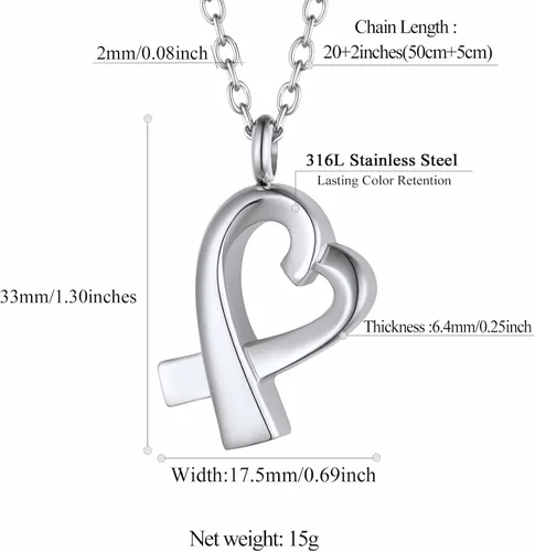 Vista 215 de FindChic Collares personalizados con urna para cenizas, barra vertical, gato, luna, reloj de arena, garra de perro, acero inoxidable, chapado en oro