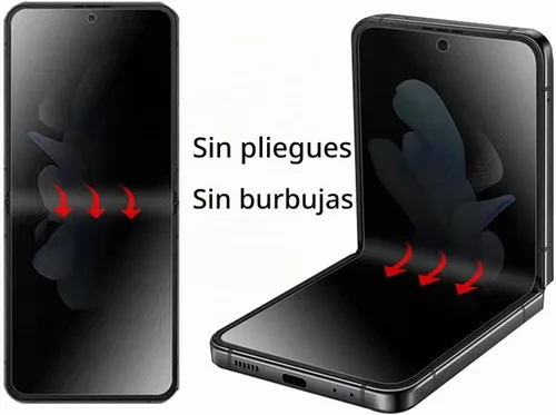 Vista 3 de Protector de pantalla antiespía antirreflejos interno para Moto Razr+ 2023 Protector de pantalla exterior mate de privacidad Película suave