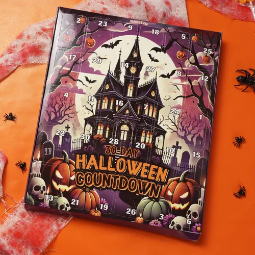 Vista 6 de Calendario de Adviento de dulces de Halloween, cuenta regresiva de 30 días