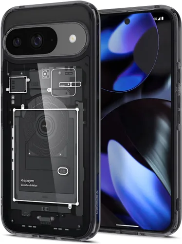 Vista 28 de Spigen Carcasa ultra híbrida para Pixel 8a, transparente Anti-Yellowing Resin, Air Cushion Technology, Military-Grade Drop Protection, Raised
