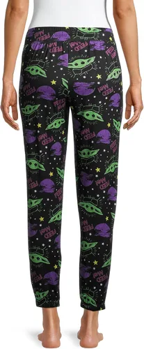 Vista 3 de Briefly Stated Mandalorian Baby Yoda - Pantalones de pijama capri para mujer