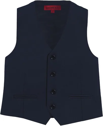 Vista 9 de Gioberti Chaleco de traje formal para niño de 4 botones Beige