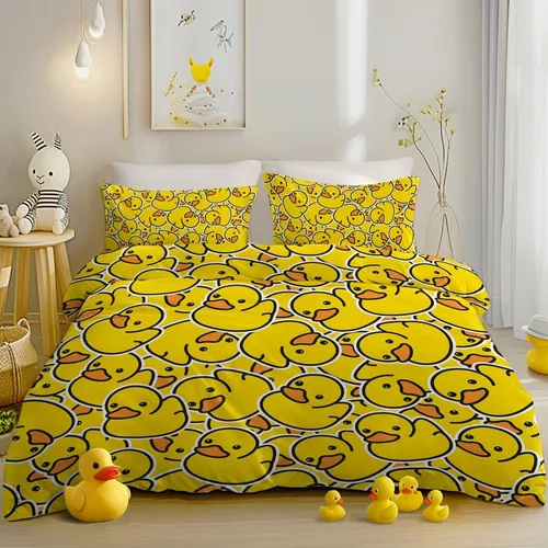 Vista 28 de Juego de funda de edredón de oso lindo tamaño individual, 3 piezas, ropa de cama suave y neutra calmante y acogedora, juego de funda de edredón