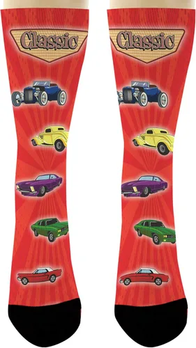 Vista 4 de ThisWear Regalos de autos clásicos calcetines para mujeres y hombres, calcetines novedosos para entusiastas de los automóviles