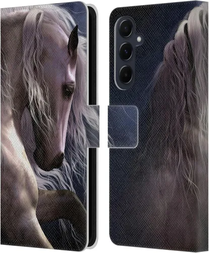 Vista 328 de Head Case Designs Officially Licensed Laurie Prindle A Morgan Christmas Western Stallion Leather Wallet Case Compatible with Samsung Galaxy A07 4G
