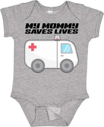 Vista 10 de inktastic My Mommy Saves Lives- Body para bebé de ambulancia