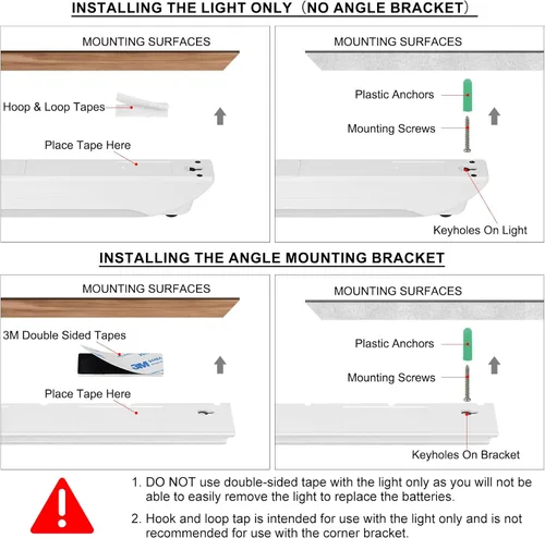 Vista 6 de BIGMONAT Luz LED para Debajo del Gabinete, Luces de Barra LED RGB de Cambio de Colores Operadas con Batería con Control Remoto, Luces LED Multicolor