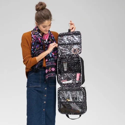 Vista 4 de Vera Bradley Womens Performance Twill Grand Zip Hanging Travel Organizer Accessory