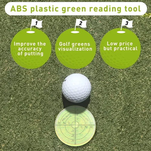 Vista 2 de Golf Green Reader Pro Putt marcador de pelota de golf redondo Nivel de burbuja de alta precisión Golf Putting Aid Putting Green