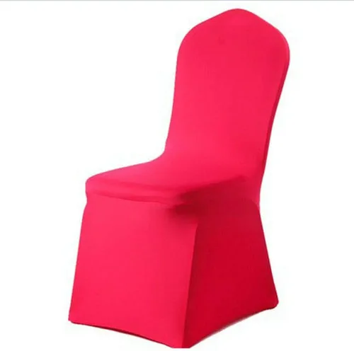 Vista 8 de Funda para silla de color sólido, funda elástica de elastano, para banquete de boda, fiesta, banquete, hotel, comedor, color blanco