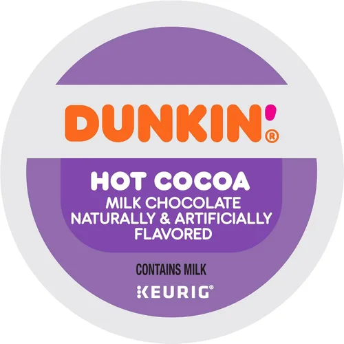 Vista 2 de Dunkin' Chocolate con leche de cacao caliente, 22 cápsulas Keurig
