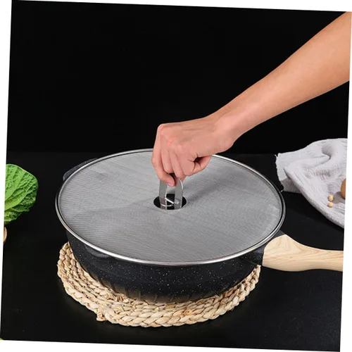 Vista 9 de 3pcs Oil Splatter Guard Cooking Splash Guards Frying Screen Splatter Stove Splash Easy to Clean Mesh Screens