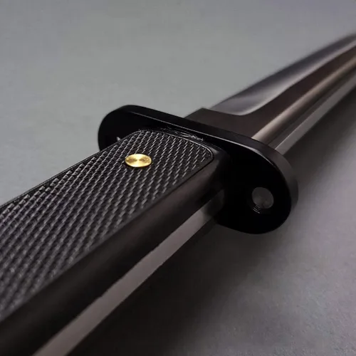 Vista 3 de Musha Samurai Wakizashi táctico hecho a mano de 31 pulgadas con hoja de espiga completa de acero al carbono 1045. para colecciones