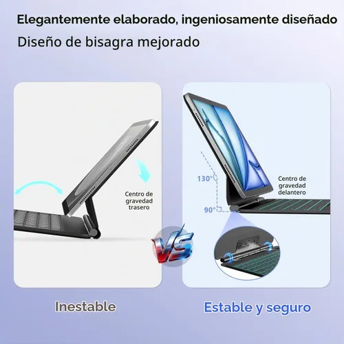 Vista 4 de Funda para teclado para iPad Air 11/Pro 11 (1-4), trackpad de Negro