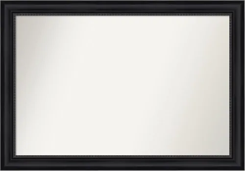 Vista 345 de Amanti Art Espejo personalizado, espejo de baño negro Astor, espejo de pared o espejo de tocador de baño sobre el fregadero (25 x 25 pulgadas)