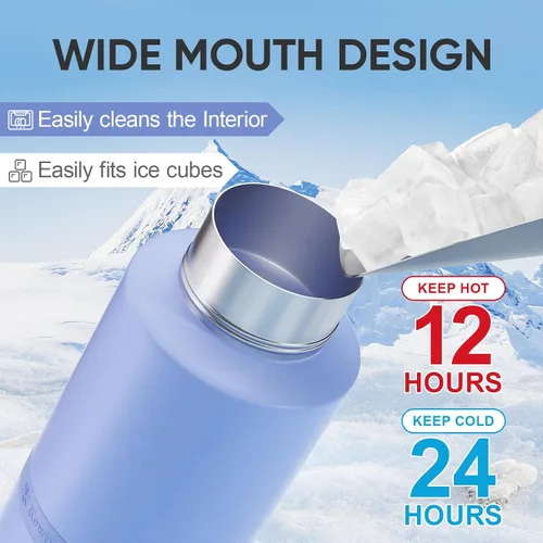 Vista 7 de KEWIXY Botella de agua aislada para perros con cuenco de viaje, regalo para amantes de los perros, dispensador de botella de agua portátil