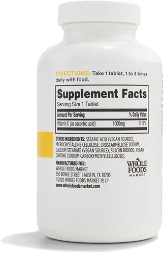 Vista 2 de 365 Valor diario, Vitamina C 1000 miligramos, 250 ct