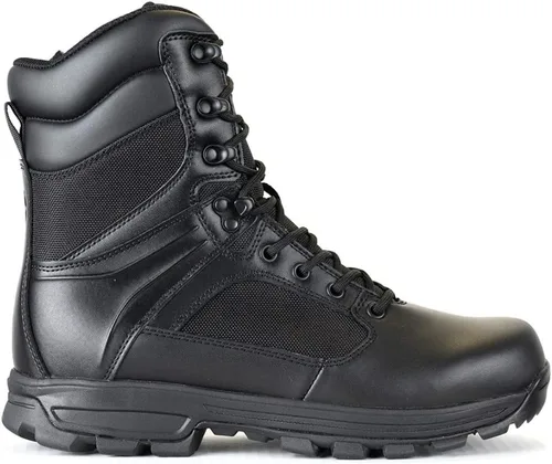 Vista 2 de LA Police Gear Sector - Botas tácticas con cremallera lateral de 8 pulgadas, botas tácticas para hombre, botas negras para hombre