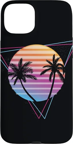 Vista 9 de Palm Sunset 80s Vibe Retrowave Synthwave Aesthetics - Carcasa para iPhone 16