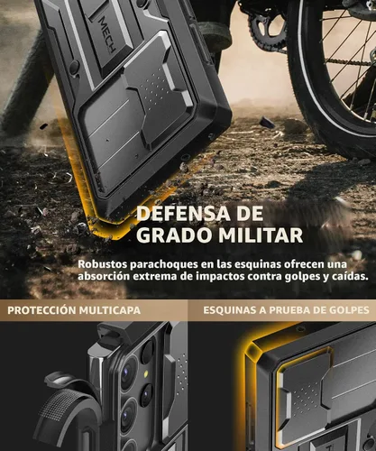 Vista 4 de TONGATE Funda para Samsung Galaxy S23 Ultra, [cubierta deslizante integrada para cámara y protector de pantalla] [2 marcos frontales] Funda de grado