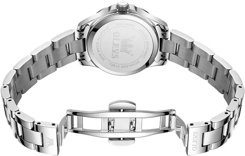 Vista 8 de OLEVS Reloj de lujo para mujer, de lujo, delicado con diamantes para mujer, a la moda, simple y fácil de leer, reloj de mujer con fecha de día