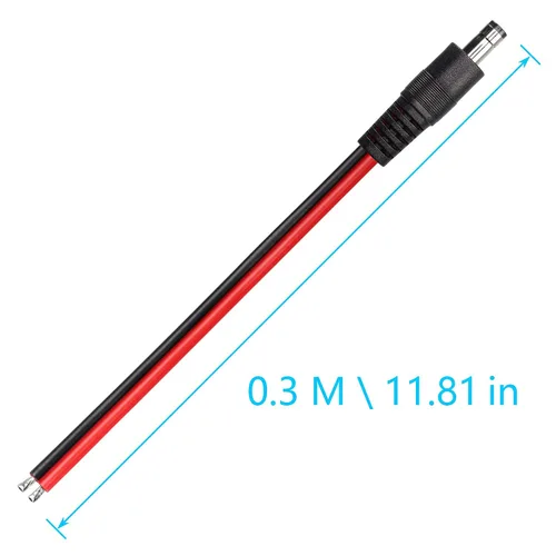 Vista 8 de CERRXIAN 1FT DC5521 Power Pigtails Cable macho y hembra