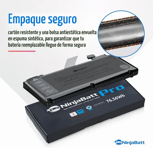 Vista 3 de NinjaBatt Batería para Apple MacBook Pro 13" A1278 A1322 Mid 2012 2011