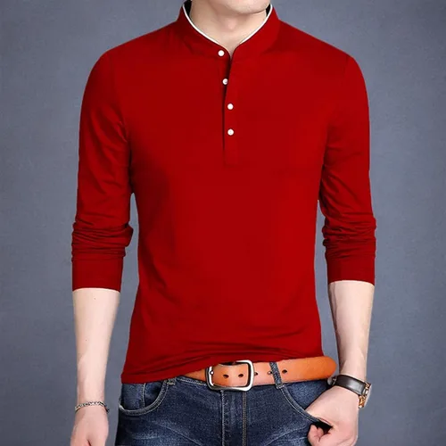 Vista 5 de Decrum Camisas de cuello mandarín para hombre, regalo del día del padre, camisetas casuales de manga larga Henley para hombre