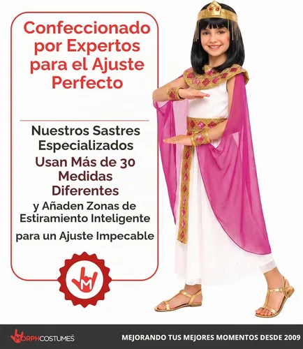 Vista 4 de Morph Disfraz de Cleopatra para niños, disfraz de Cleopatra, disfraz