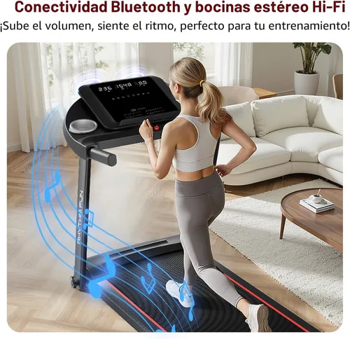 Vista 2 de RHYTHM FUN 8.0 MPH Treadmills for Home, Running Walking Pad Treadmill with Incline up to 8%, Foldable Treadmill with Handle Bar, Low Noise Walking