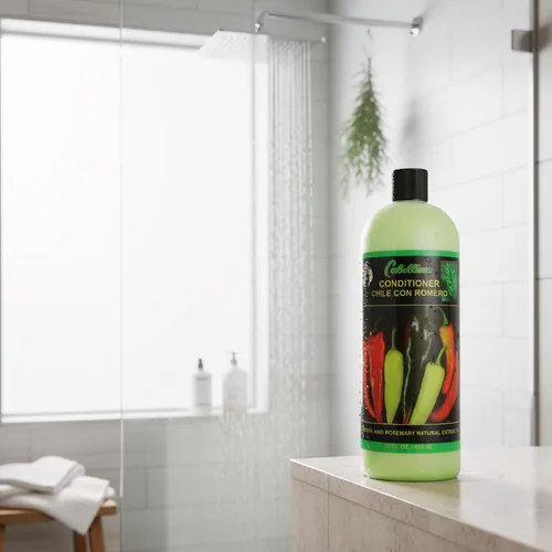 Vista 6 de Acondicionador de Chile con Romero, Acondicionador para prevenir la caída del cabello con extractos naturales, 960 ml, Botella 1 paquete