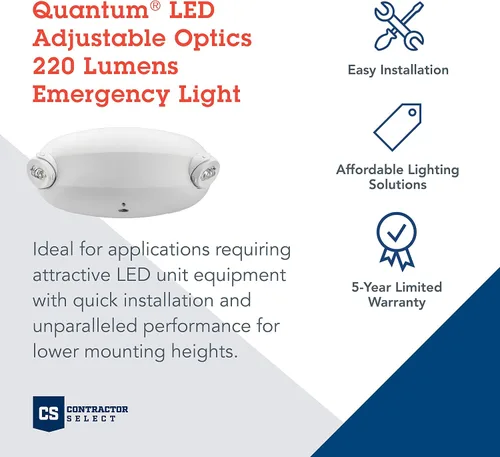Vista 3 de Lithonia Lighting Paquete de luces de emergencia LED con ELM2L M12 Quantum y EU2C M6 (generación 3)