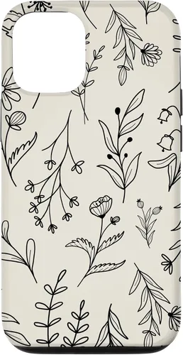 Vista 28 de Sand Beige Wildflower Floral Pattern Case for iPhone 16