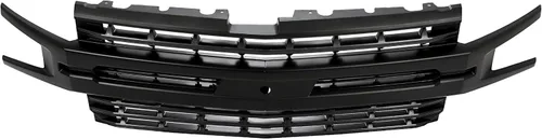 Vista 5 de KUAFU Parrilla frontal compatible con parachoques superior de capó para Chevy Chevrolet Silverado 1500 2019-2022, pintada en negro