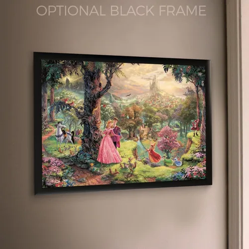 Vista 5 de MIGHTYPRINT Disney – La Bella Durmiente – Princesa Aurora y el Príncipe Felipe – Arte de pared duradero de 24 x 17 pulgadas – No hecho de papel