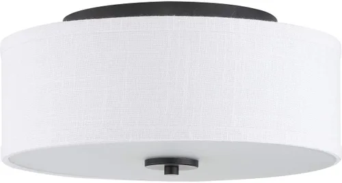 Vista 17 de Progress Lighting Inspire - Luz semiempotrada de 18" con 3 luces, grafito Grafito con pantalla de lino de verano