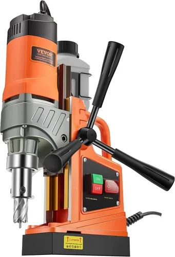 Vista 9 de VEVOR Taladradora Magnética de Prensa, 1300W Diámetro de Taladro de 3.99 cm, Taladradora Magnética Portátil de 2922 lbf de Potencia, 810 RPM, 11