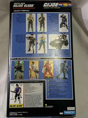 Vista 5 de Figura de acción GI Joe Hall of Fame Cobra MAJOR BLUDD de 12 pulgadas (1993 Hasbro)