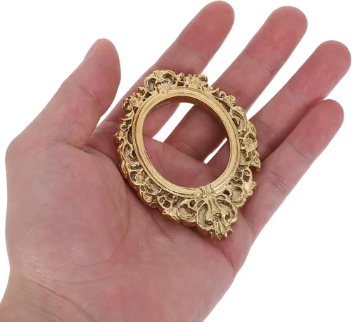 Vista 4 de 10pcs Vintage Gold Mini Picture Frames for DIY Tabletop Display