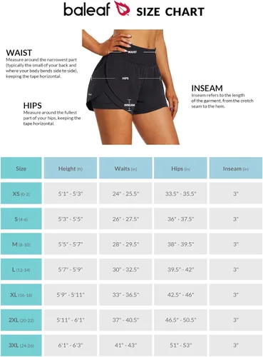 Vista 6 de BALEAF Pantalones cortos de elastano 2 en 1 para mujer, cintura alta, 3 pulgadas, bolsillos con forro