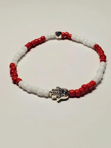 Vista 30 de 3 pcs Ilde Cowrie seashell Evil Eye Hamsa Hand Orisha Santeria Pulseras Bracelet Set