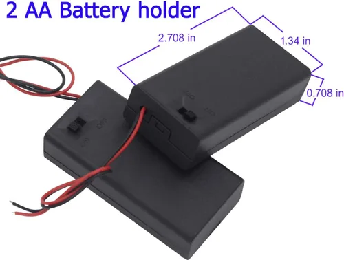 Vista 3 de Paquete de 4 pilas AA con interruptor y tapa: individual 1AA 2AA 3AA 4AA