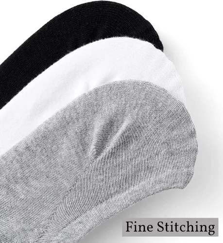 Vista 7 de Breslatte Calcetines invisibles para mujer y hombre, antideslizantes, atléticos, no se transparentan, cortos, invisibles, de corte bajo para mujer